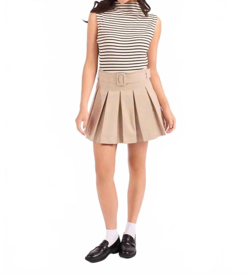 NEW SADIE & SAGE brioche mock neck knit tank top in cream black